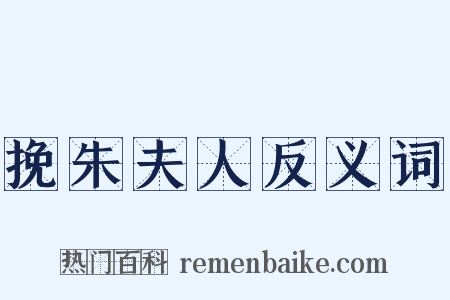挽朱夫人反义词是什么意思的图片